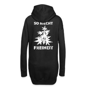 Liberté du cannabis - Sweat-shirt à capuche long Femme - noir - Dos