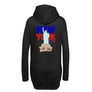 Stadt New York - Hoodie-Kleid - Schwarz - Hinten
