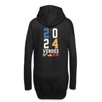 Régate autour du globe Vendée 2024 - Sweat-shirt à capuche long Femme - noir - Dos