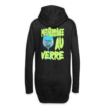 Mediterran aus Glas - Surealism petiteToulon - Hoodie-Kleid - Schwarz - Hinten