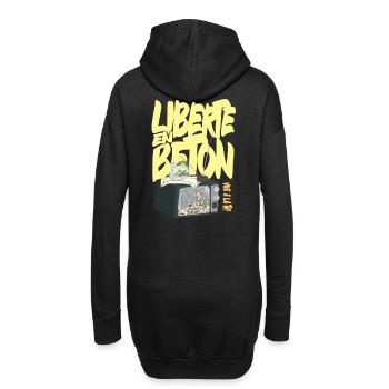 Konkrete Freiheit - Frankreich, 10. September - Hoodie-Kleid - Schwarz - Hinten