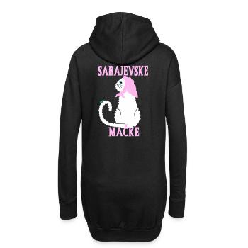 Pastellkatze Sarajevo - Hoodie-Kleid - Schwarz - Hinten