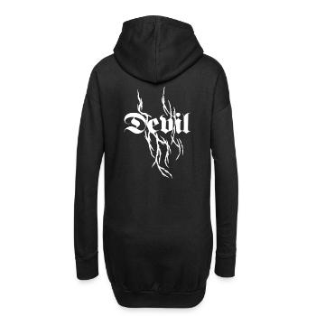 Demonic Vines Gothic Font, Devil Streetwear - Sweat-shirt à capuche long Femme - noir - Dos