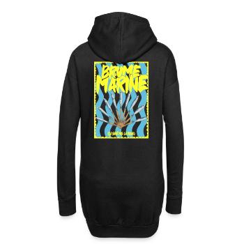 Brume Marine et  éventaile de sardines - Sweat-shirt à capuche long Femme - noir - Dos