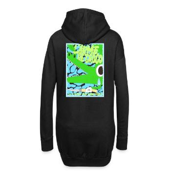 Das Krokodilwaffen-Wortspiel Graffiti Lustig - Hoodie-Kleid - Schwarz - Hinten