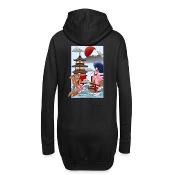 Le Japon - Sweat-shirt à capuche long Femme - noir - Dos
