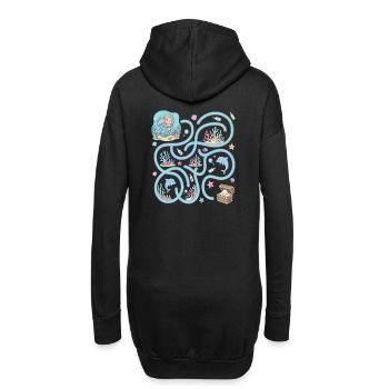 Labyrinthe interactif de l’Aventure au Trésor des Sirènes - Sweat-shirt à capuche long Femme - noir - Dos