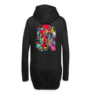friendly Monster Sweatshirt - Hoodie-Kleid - Schwarz - Hinten