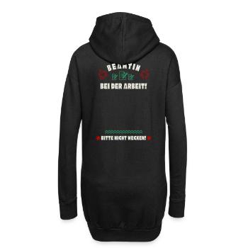 Schlafende Beamtin - Hoodie-Kleid - Schwarz - Hinten