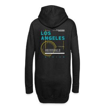 Los Angeles Streetwear Lettrage Californie - Sweat-shirt à capuche long Femme - noir - Dos