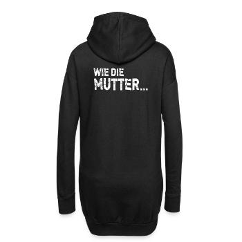 Wie die Mutter so die Tochter beste Mama Sprüche - Hoodie-Kleid - Schwarz - Hinten