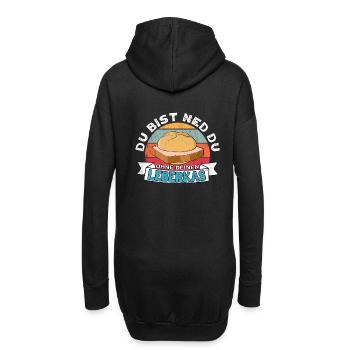 Du bist ned du ohne deinen Leberkäse bayrisch - Hoodie-Kleid - Schwarz - Hinten