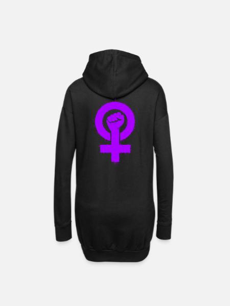 Girl power - Hoodie Dress - black