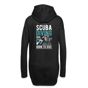 Gerätetauchen Sporttauchen Scuba Diving Taucher - Hoodie-Kleid - Schwarz - Hinten