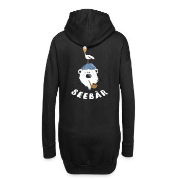 Süßer Seebär - Hoodie-Kleid - Schwarz - Hinten