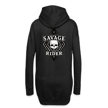Savage Rider - Hoodie-Kleid - Schwarz - Hinten