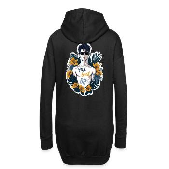 Mein bestes Leben - Hoodie-Kleid - Schwarz - Hinten