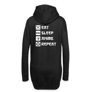Anime Fan Geschenkidee japanisch Lustige Sprüche - Hoodie-Kleid - Schwarz - Hinten