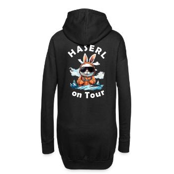 Skitour Tourenski Haserl Mädchen - Hoodie-Kleid - Schwarz - Hinten