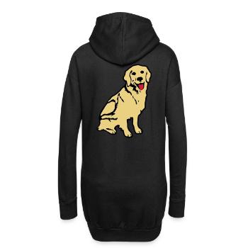 golden_retriever_hund - Sweat-shirt à capuche long Femme - noir - Dos