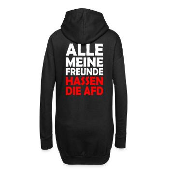 alle meine freunde hassen die afd - Hoodie-Kleid - Schwarz - Hinten