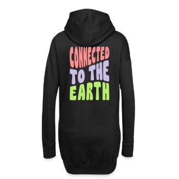 Connecté à la Terre - Sweat-shirt à capuche long Femme - noir - Dos