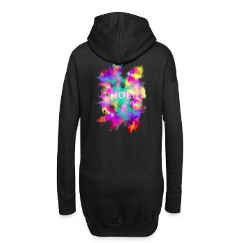 Holi - Fête des couleurs - Sweat-shirt à capuche long Femme - noir - Dos