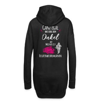 Mein Onkel ist Feuerwehrmann - Hoodie-Kleid - Schwarz - Hinten