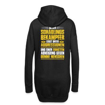 Schädlingsbekämpfer Kammerjäger Geschenk - Hoodie-Kleid - Schwarz - Hinten