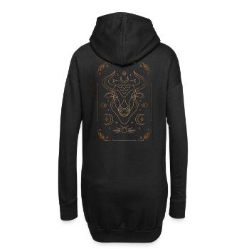 Zeichen des Stieres: Sternbild - Hoodie-Kleid - Schwarz - Hinten