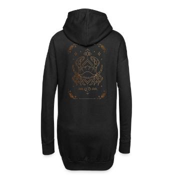 Krebszeichen: Sternbild - Hoodie-Kleid - Schwarz - Hinten