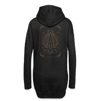 Zeichen Schütze: Sternbild Tierkreis - Hoodie-Kleid - Schwarz - Hinten