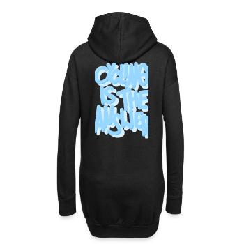 Cycling_is_the_answer_babyblau - Hoodie-Kleid - Schwarz - Hinten