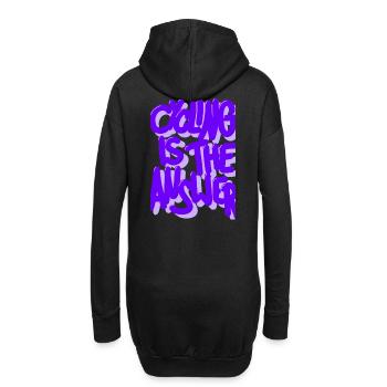 Le vélo est la réponse violette - Sweat-shirt à capuche long Femme - noir - Dos