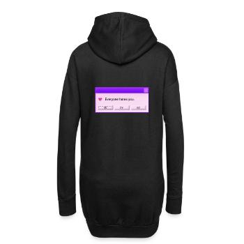 Tout le monde vous déteste - Sweat-shirt à capuche long Femme - noir - Dos