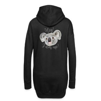 Koala - Hoodie-Kleid - Schwarz - Hinten