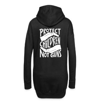 Protect Children Not Guns - Hoodie Dress - black - Back