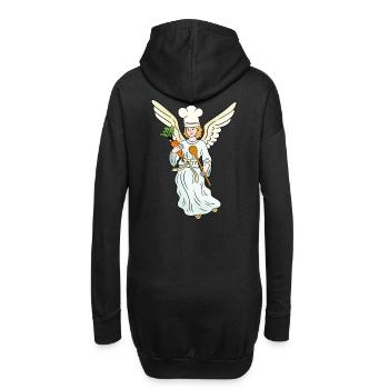 Engel Koch himmlisch Kochen Köchin Köche Kochkust - Hoodie-Kleid - Schwarz - Hinten
