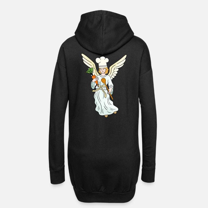 Engel Koch himmlisch Kochen Köchin Köche Kochkust - Hoodie-Kleid - Schwarz