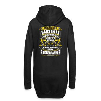 Baggerfahrer Baggerführer Baugeräteführer Bagger - Hoodie-Kleid - Schwarz - Hinten