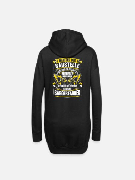 Baggerfahrer Baggerführer Baugeräteführer Bagger - Hoodie-Kleid - Schwarz