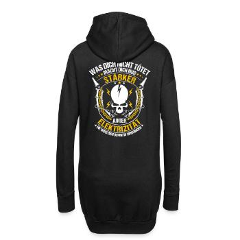 Elektroniker/Elektriker/Elektrizität/Elektronik - Hoodie-Kleid - Schwarz - Hinten