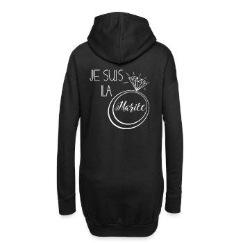 je suis la mariée - Sweat-shirt à capuche long Femme - noir - Dos
