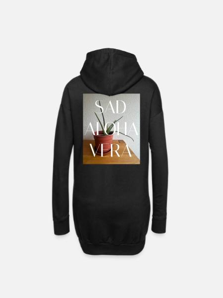 SAV-FFFFFF SAD ALOHA VERA - Hoodie-Kleid - Schwarz