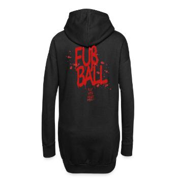 Fur Ball Graffiti: Play With Heart - Hoodie-Kleid - Schwarz - Hinten