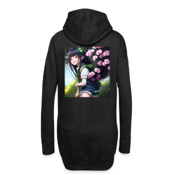 Anime Cutie - Hoodie-Kleid - Schwarz - Hinten