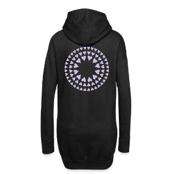 Coeur - Mandala - Sweat-shirt à capuche long Femme - noir - Dos