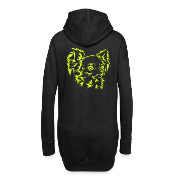 Chihuahua - Hoodie-Kleid - Schwarz - Hinten