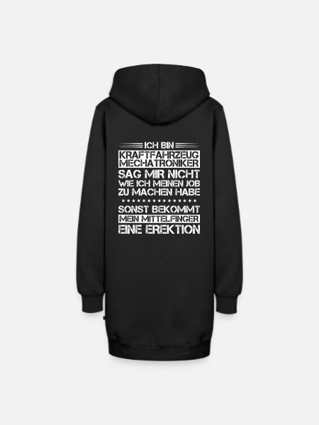 KFZ-Mechatroniker/Kraftfahrzeugmechatroniker/Autos - Hoodie-Kleid - Schwarz