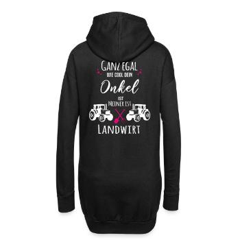 Mein Onkel ist Landwirt - Hoodie-Kleid - Schwarz - Hinten